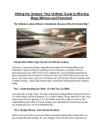 Hitting the Jackpot Your Unlikely Guide to Winning Mega Millions and Powerball - slide 1