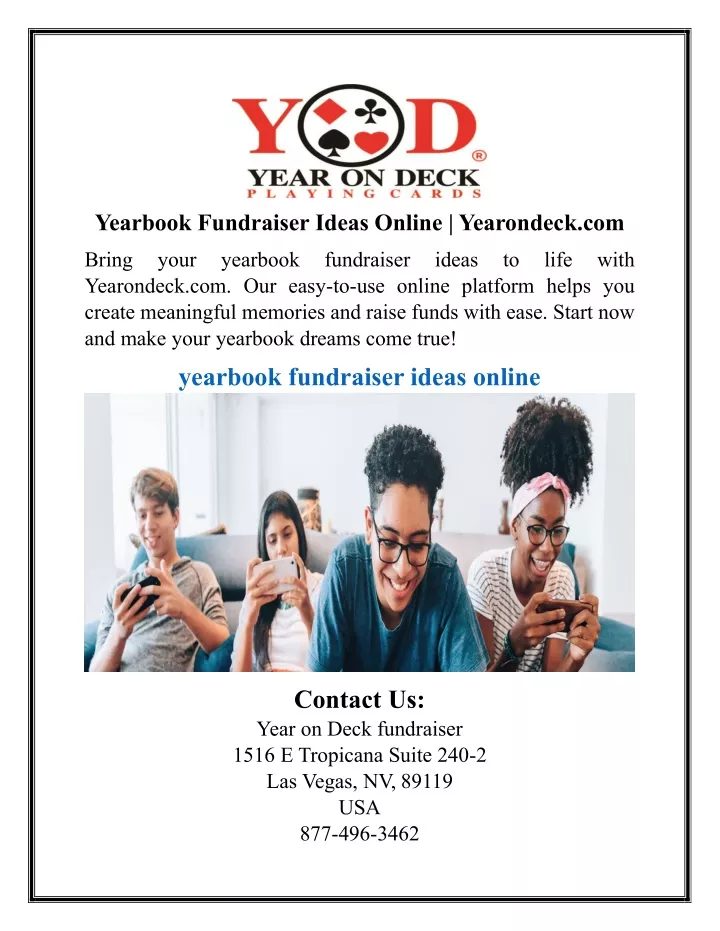 yearbook fundraiser ideas online yearondeck com