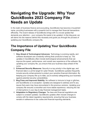 Navigating the Upgrade_ Why Your QuickBooks 2023 Company File Needs an Update