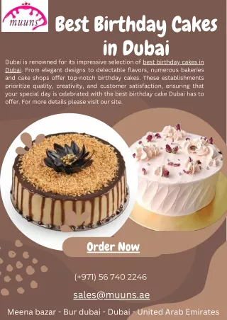 Best Birthday Cakes in Dubai