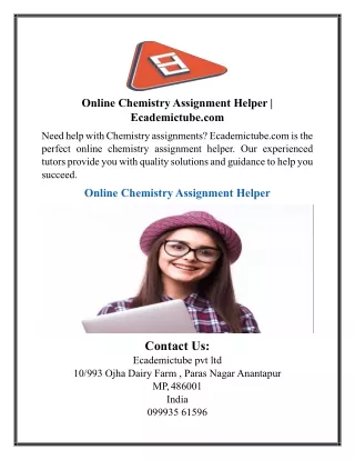 online chemistry assignment helper ecademictube