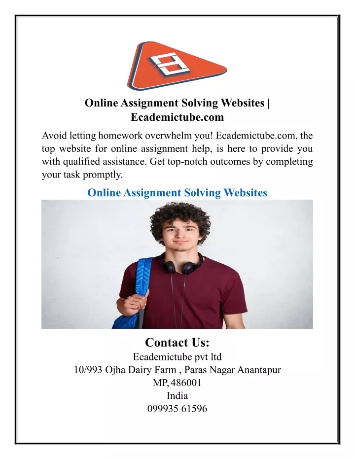 online assignment solving websites ecademictube