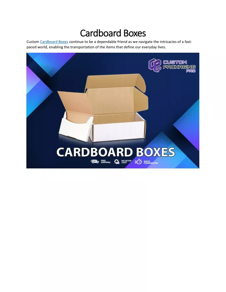 PPT - Cardboard Boxes PowerPoint Presentation, free download - ID:12767782