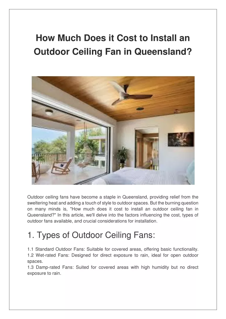 how much does it cost to install an outdoor