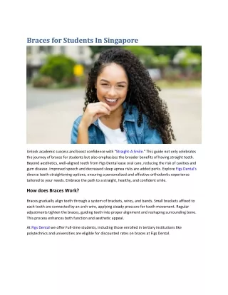 Braces for Students in Singapore by Gardendental.