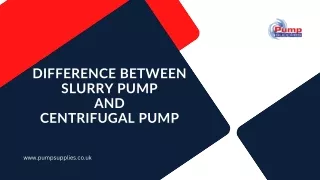 Difference between slurry pump and centrifugal pump