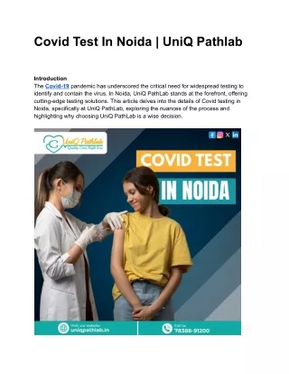 covid test in noida uniq pathlab