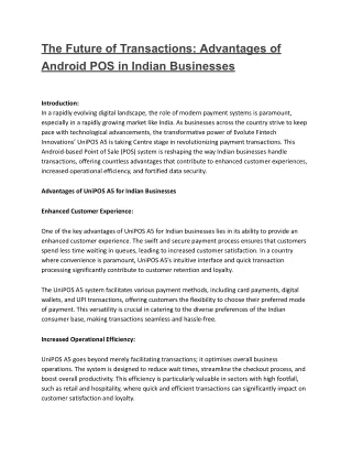 The Future of Transactions_ Advantages of Android POS in Indian Businesses