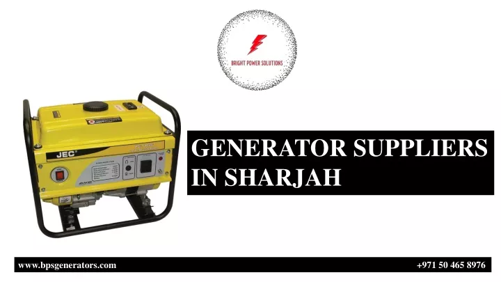 generator suppliers in sharjah
