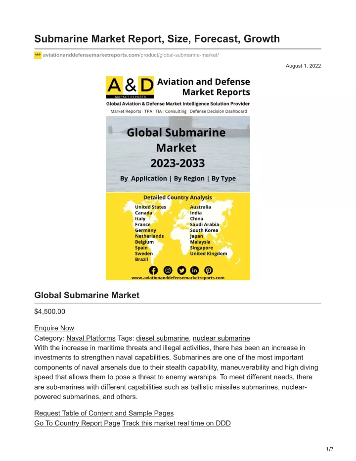submarine market report size forecast growth