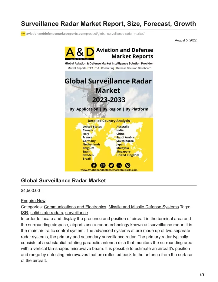 surveillance radar market report size forecast