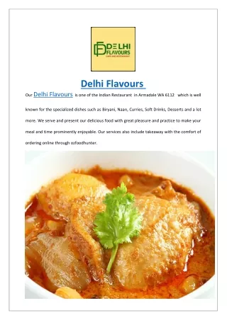 Extra 5% offer at Delhi Flavours Perth - Order Now