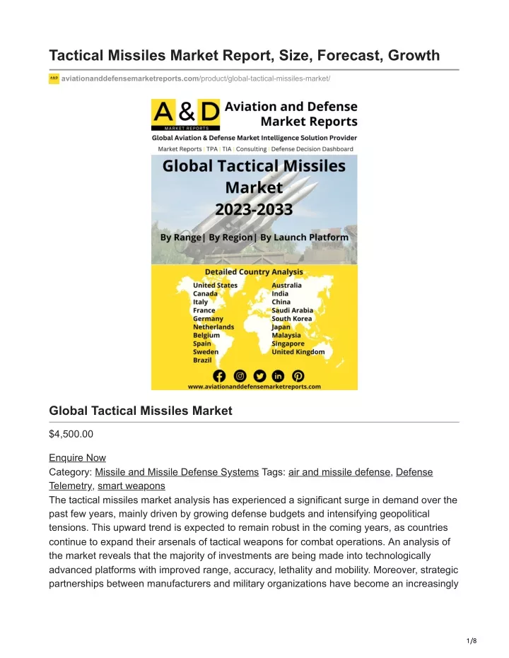 tactical missiles market report size forecast