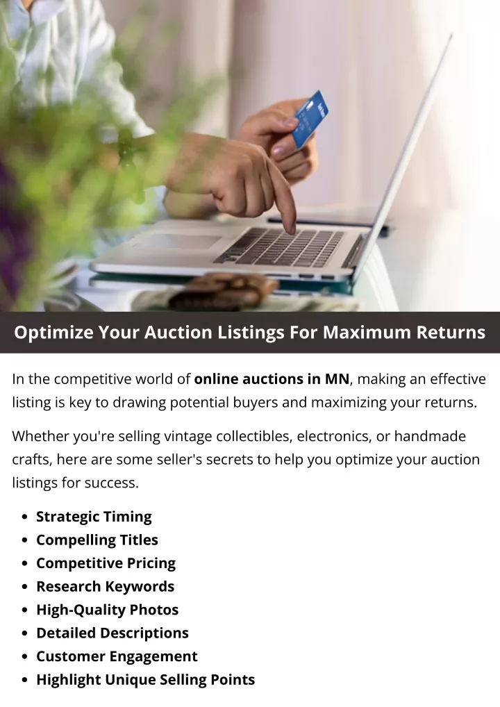 optimize your auction listings for maximum returns
