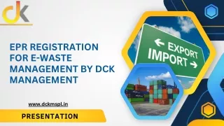 epr registration for e waste management