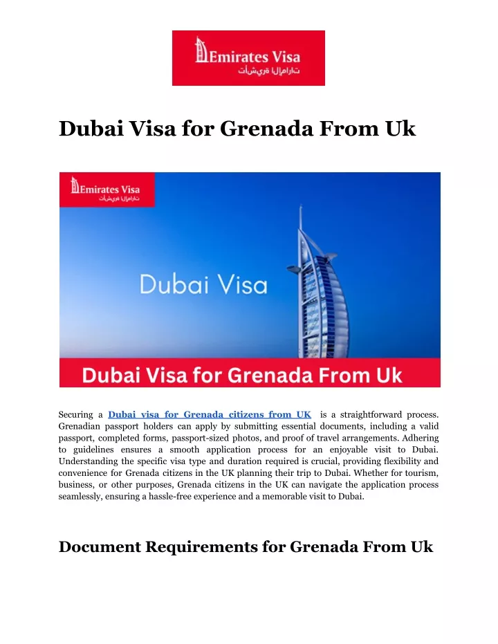 PPT Dubai Visa For Grenada From Uk PowerPoint Presentation Free Download ID