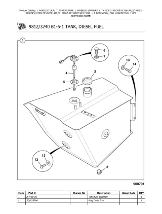 JCB TM310S Telescopic Wheeled Loader Parts Catalogue Manual (Serial Number 02129887-02130887)