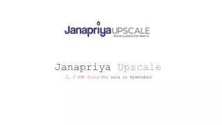 janapriya upscale: living with spacious 2, 3 BHK flats for sale in Hyderabad
