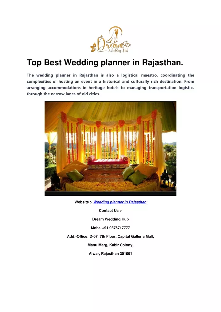 top best wedding planner in rajasthan
