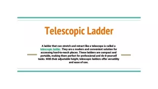 A Closer Look at Heavy-Duty Telescopic Ladder