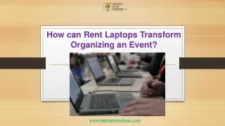 how can rent laptops transform organizing an event