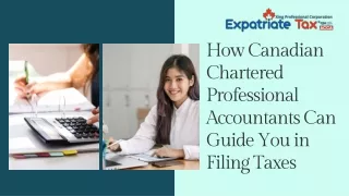 How Canadian Chartered Professional Accountants Can Guide You in Filing Taxes