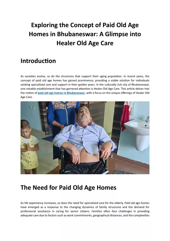 exploring the concept of paid old age homes