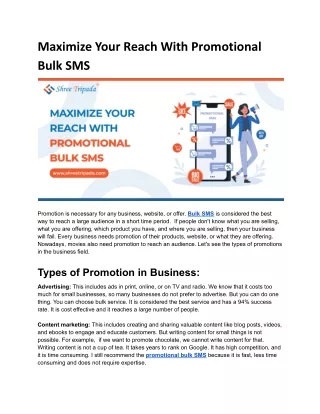 maximize your reach with promotional bulk sms