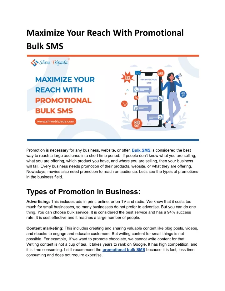 maximize your reach with promotional bulk sms