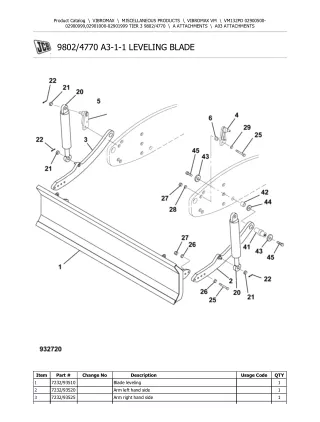 JCB VM132PD TIER 3 VIBROMAX Parts Catalogue Manual (Serial Number 02901000-02901999)