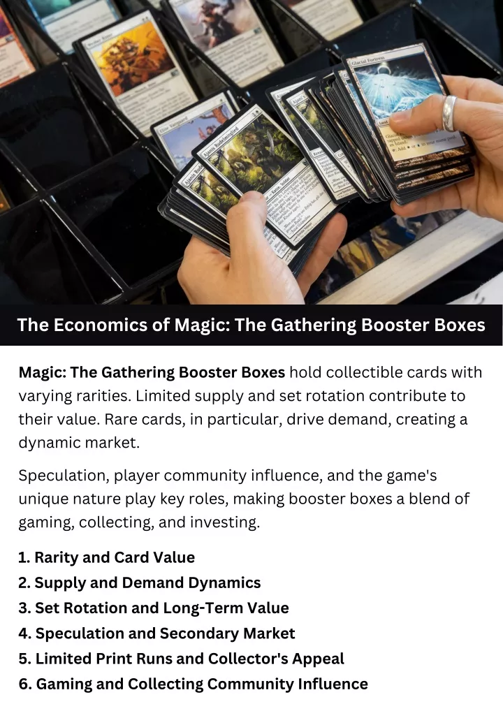 the economics of magic the gathering booster boxes