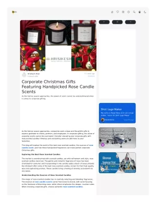 Corporate Christmas Gifts Featuring Handpicked Rose Candle Scents