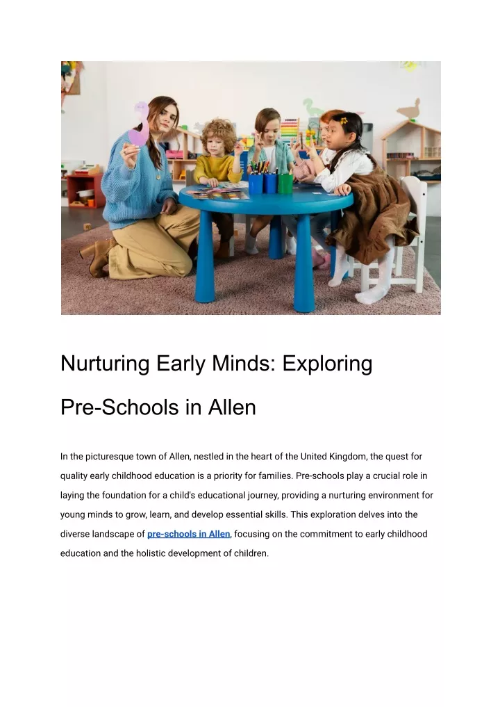 nurturing early minds exploring