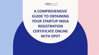 Startup India Registration Certificate Online With DPIIT