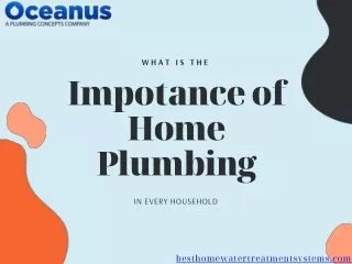 Impotance of Home Plumbing