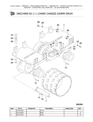 JCB VM1500 M Tier 2 VIBROMAX Parts Catalogue Manual (Serial Number 01601300-01601999)