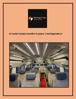 12 seater tempo traveller in jaipur