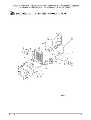 JCB VMT160 (FIXED T.S.C) 800mm, 900mm VIBROMAX Parts Catalogue Manual (Serial Number 02802000-02804999)