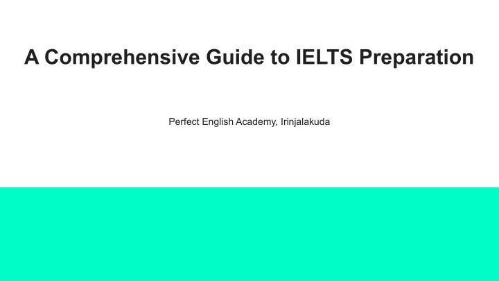 a comprehensive guide to ielts preparation