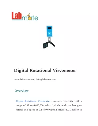 digital rotational viscometer