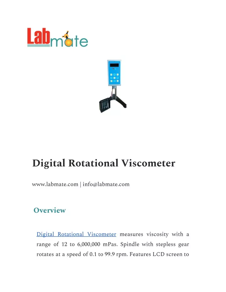 digital rotational viscometer