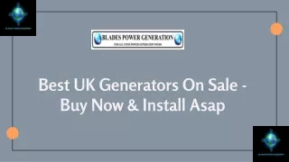 Best UK Generators On Sale - Buy Now & Install Asap