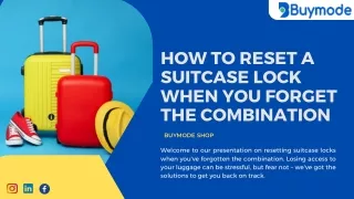 How to Reset a Suitcase Lock When You Forget the Combination