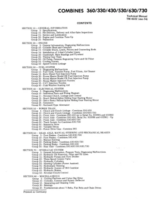 John Deere 330 Combines Service Repair Manual (tm4222)