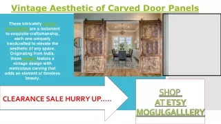 Vintage Aesthetic of Carved Door Panels