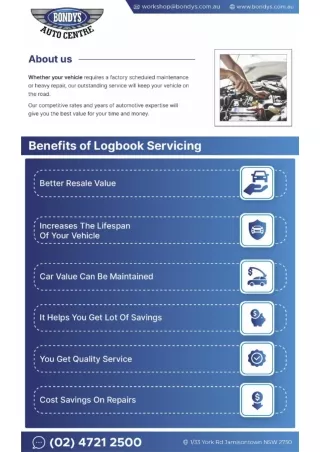 Benefits of Logbook Servicing