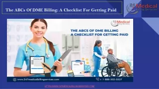 The ABCs Of DME Billing- A Checklist For Getting Paid