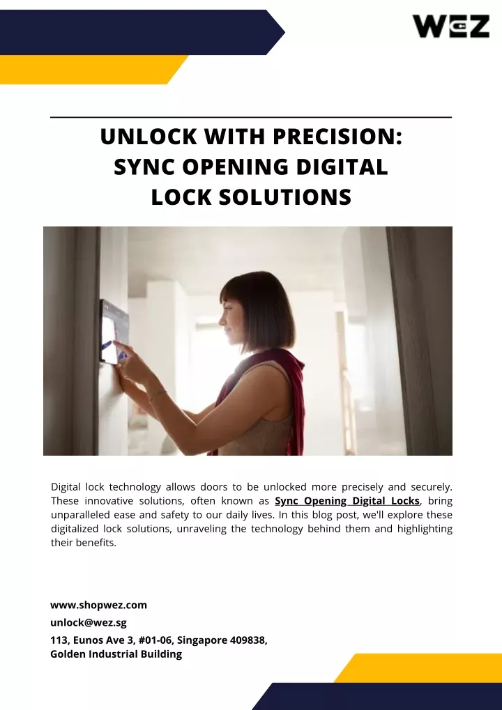 unlock with precision sync opening digital lock