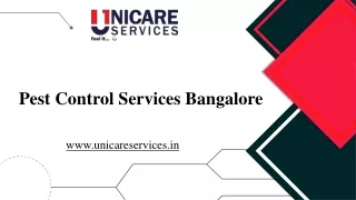 Pest Control Services Bangalore 2023 - Unicare Services