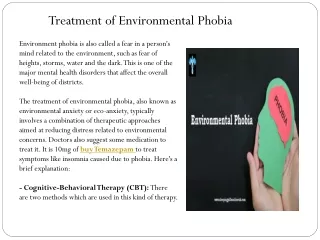 Treatment of Environmental Phobia.